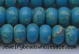 CDE2652 15.5 inches 12*16mm rondelle dyed sea sediment jasper beads