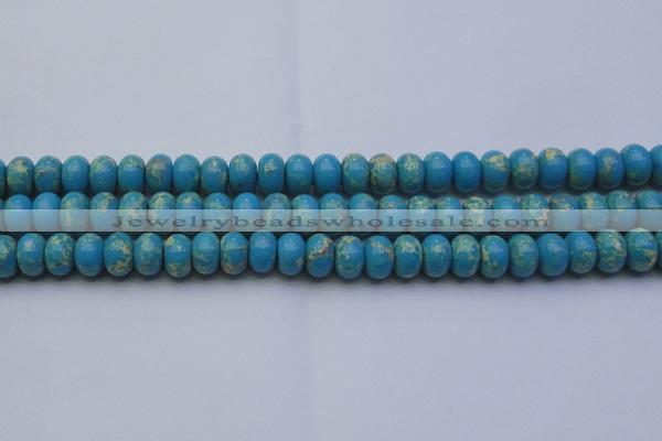 CDE2652 15.5 inches 12*16mm rondelle dyed sea sediment jasper beads