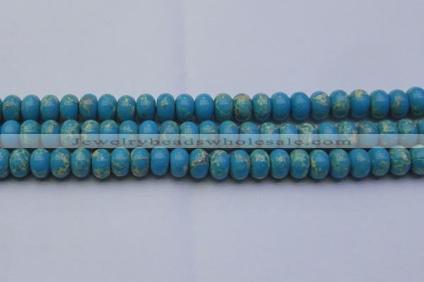 CDE2653 15.5 inches 13*18mm rondelle dyed sea sediment jasper beads