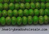 CDE2656 15.5 inches 5*8mm rondelle dyed sea sediment jasper beads