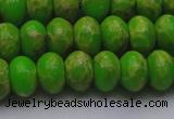 CDE2661 15.5 inches 13*18mm rondelle dyed sea sediment jasper beads