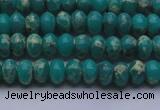 CDE2664 15.5 inches 5*8mm rondelle dyed sea sediment jasper beads