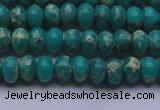 CDE2665 15.5 inches 7*10mm rondelle dyed sea sediment jasper beads