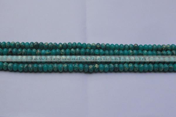 CDE2665 15.5 inches 7*10mm rondelle dyed sea sediment jasper beads