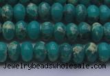 CDE2666 15.5 inches 8*12mm rondelle dyed sea sediment jasper beads