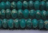 CDE2667 15.5 inches 10*14mm rondelle dyed sea sediment jasper beads