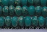 CDE2669 15.5 inches 13*18mm rondelle dyed sea sediment jasper beads