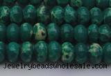 CDE2674 15.5 inches 8*12mm rondelle dyed sea sediment jasper beads