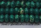 CDE2675 15.5 inches 10*14mm rondelle dyed sea sediment jasper beads