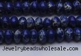 CDE2680 15.5 inches 5*8mm rondelle dyed sea sediment jasper beads