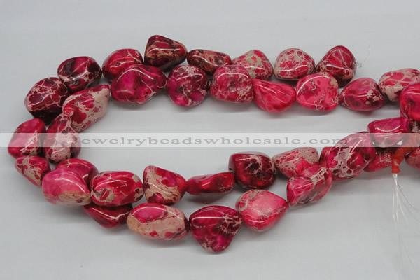 CDE27 15.5 inches 20*25mm nuggets dyed sea sediment jasper beads