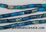 CDE278 15.5 inches 4*8mm tube dyed sea sediment jasper beads