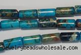 CDE279 15.5 inches 6*12mm tube dyed sea sediment jasper beads