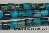 CDE280 15.5 inches 8*8mm tube dyed sea sediment jasper beads