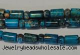 CDE288 3*6mm rondelle & 6*9mm tube dyed sea sediment jasper beads