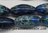 CDE293 15.5 inches 15*30mm rice dyed sea sediment jasper beads