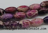 CDE30 15.5 inches 8*12mm rice dyed sea sediment jasper beads