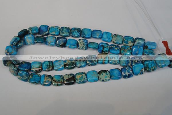 CDE300 15.5 inches 14*14mm square dyed sea sediment jasper beads