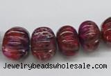 CDE35 15.5 inches multi sizes pumpkin dyed sea sediment jasper beads