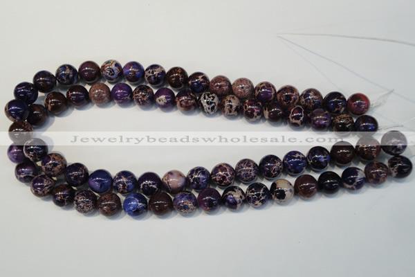 CDE364 15.5 inches 12mm round dyed sea sediment jasper beads