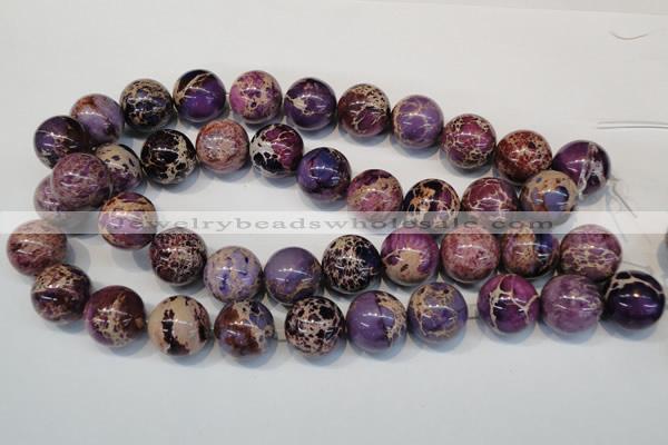 CDE368 15.5 inches 20mm round dyed sea sediment jasper beads