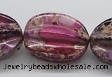 CDE37 15.5 inches 25*33mm star fruit shaped dyed sea sediment jasper beads