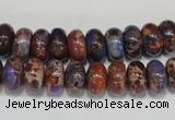 CDE371 15.5 inches 6*10mm rondelle dyed sea sediment jasper beads