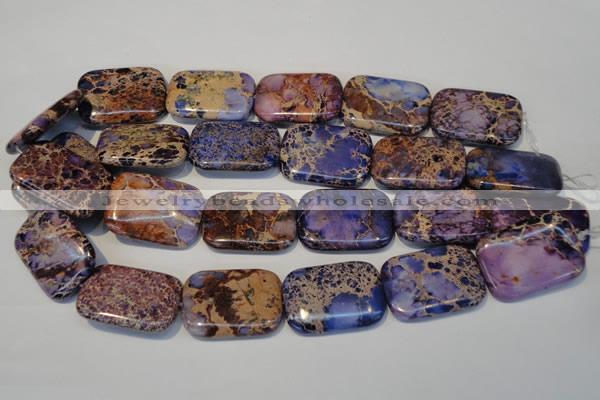 CDE442 15.5 inches 25*35mm rectangle dyed sea sediment jasper beads