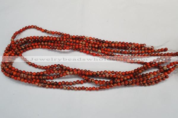 CDE490 15.5 inches 4mm round dyed sea sediment jasper beads