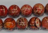 CDE495 15.5 inches 14mm round dyed sea sediment jasper beads