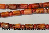 CDE505 3*6mm rondelle & 6*9mm tube dyed sea sediment jasper beads