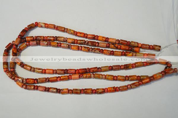 CDE505 3*6mm rondelle & 6*9mm tube dyed sea sediment jasper beads