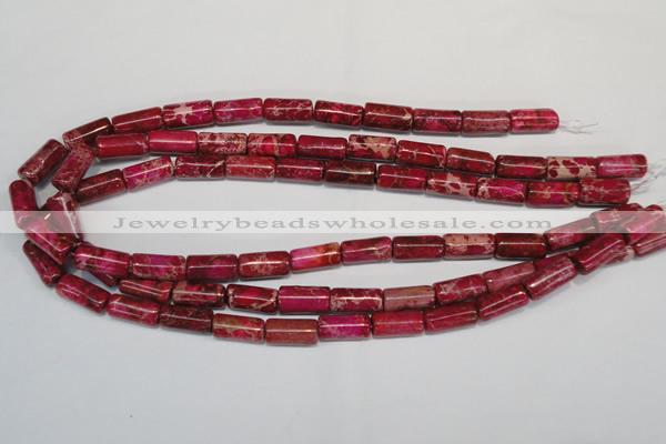 CDE594 15.5 inches 8*16mm tube dyed sea sediment jasper beads