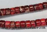 CDE596 15.5 inches 4*8mm tube dyed sea sediment jasper beads