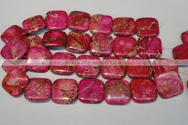 CDE627 15.5 inches 30*30mm square dyed sea sediment jasper beads