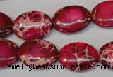 CDE646 15.5 inches 15*20mm oval dyed sea sediment jasper beads