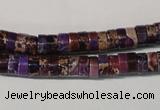 CDE704 15.5 inches 3*6mm heishi dyed sea sediment jasper beads