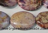 CDE712 15.5 inches 22*30mm oval dyed sea sediment jasper beads