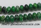 CDE72 15.5 inches 6*10mm rondelle dyed sea sediment jasper beads