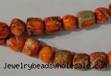 CDE732 15.5 inches 6*7mm – 8*9mm nuggets dyed sea sediment jasper beads