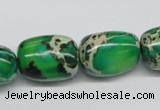 CDE74 15.5 inches 15*20mm nuggets dyed sea sediment jasper beads