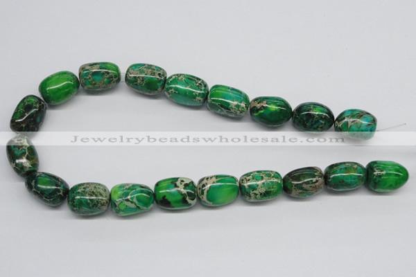 CDE74 15.5 inches 15*20mm nuggets dyed sea sediment jasper beads