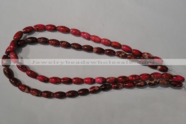 CDE777 15.5 inches 8*13mm rice dyed sea sediment jasper beads