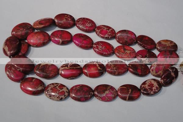 CDE783 15.5 inches 18*25mm oval dyed sea sediment jasper beads