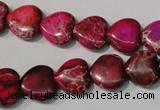 CDE792 15.5 inches 12*12mm heart dyed sea sediment jasper beads