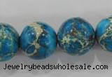 CDE808 15.5 inches 18mm round dyed sea sediment jasper beads wholesale