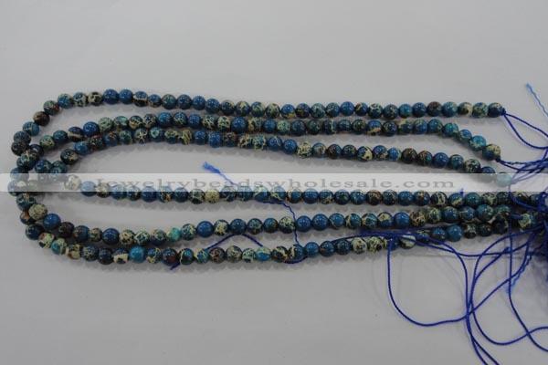 CDE811 15.5 inches 6mm round dyed sea sediment jasper beads wholesale