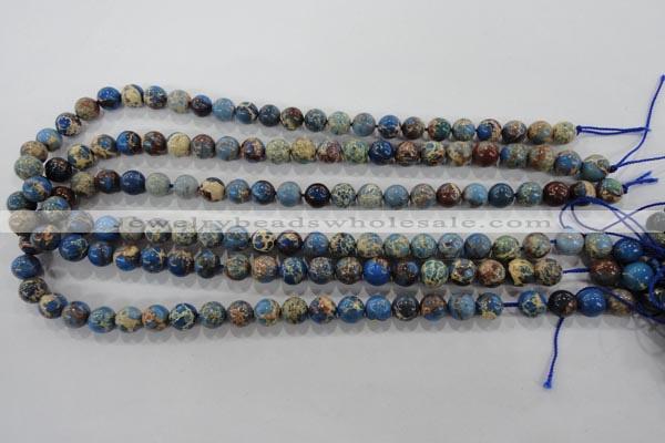 CDE813 15.5 inches 8mm round dyed sea sediment jasper beads wholesale