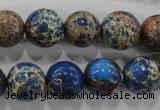 CDE815 15.5 inches 12mm round dyed sea sediment jasper beads wholesale