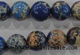 CDE816 15.5 inches 14mm round dyed sea sediment jasper beads wholesale